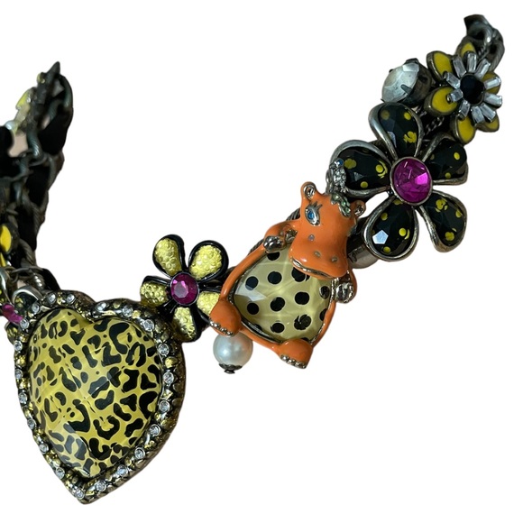 Collier Betsey Johnson Lion Multicolore Avec Cristaux - Corps Entier, Neuf Dans Sa Boîte Cadeau !